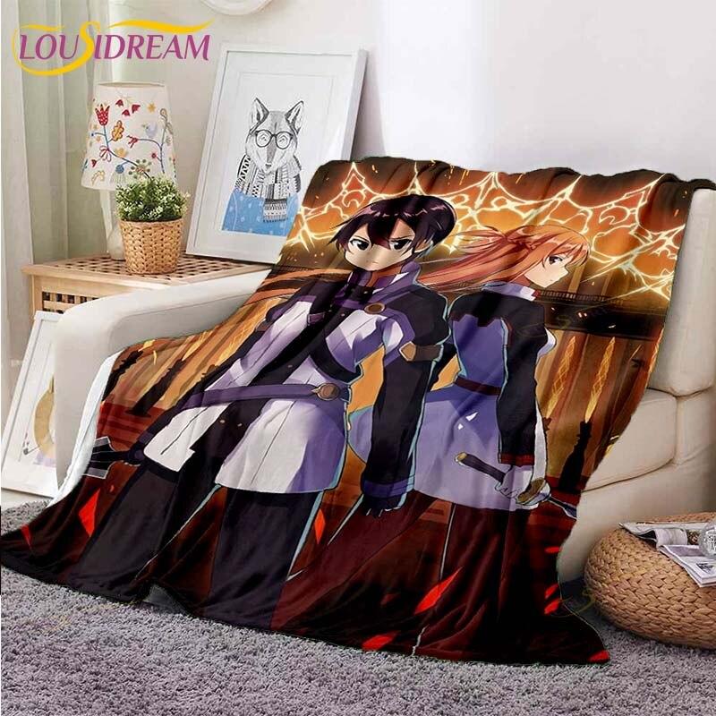 Одеяло Asuna Sword Art Online, одеяло для дивана-кровати, супер мягкое теплое одеяло, флисовое одеяло