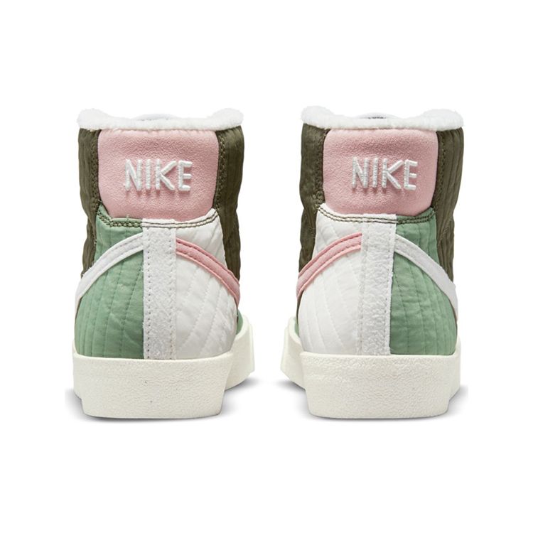Nike Blazer Mid 77 LX Next Nature Toasty - Масляно-зеленые женские кроссовки Sail DO7445-311
