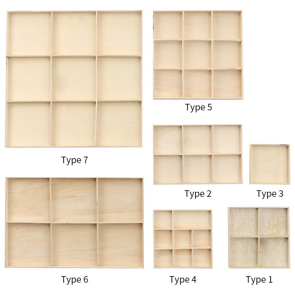 Палета Разделенный Ящик Настольный Органайзер Хранение Деревянная Коробка Кашпо Деревянный Поддон Держатель для Бонсай