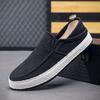 Comfortable And Breathable Men'S One-Pedal Canvas Shoes Flat Shoes Trendy Outdoor Walking Shoes
