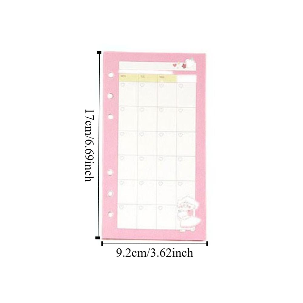 80 Sheets Notebook Paper 6 Holes Binder Inside Page Kawaii Loose Leaf Paper Refill Students