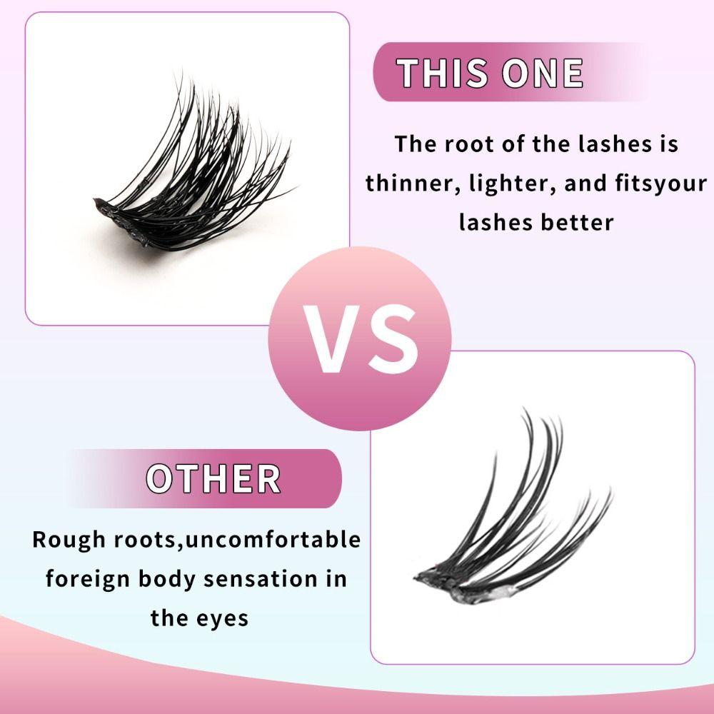 30P/60P/80P/100P Fluffy False Eyelashes Segmented Eyelashes Bundles  Grafting Lashes
