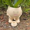 Smiling Face Planter Pot Resin Cartoon Head Flowerpot Indoor Outdoor