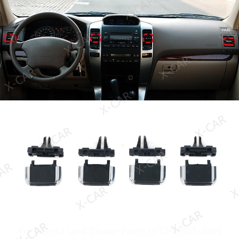 Для Toyota Land Cruiser Prado 120 LC120 2003-2009 Передняя панель Приборная панель Дефлекторы кондиционера A/C Выход кондиционера Защелка