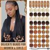 60Pcs Headwear Dreadlocks Hair Buckle Mixed Color Dreadlocks Hair Rings  for Braids