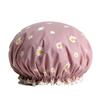 Bilayer Bathing Cap Waterproof Baked Oil Cap New Shower Headscarf  Lady