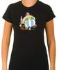 Asterix and Obelix Funny Characters  3/4 Short Sleeve T Shirt Woman K1018