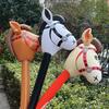 Inflatable Horse Head Stick 37" Party Prop for Kids' Races Photos PVC Horse Stick Carnival Toy for Horse Themed Events Birthdays