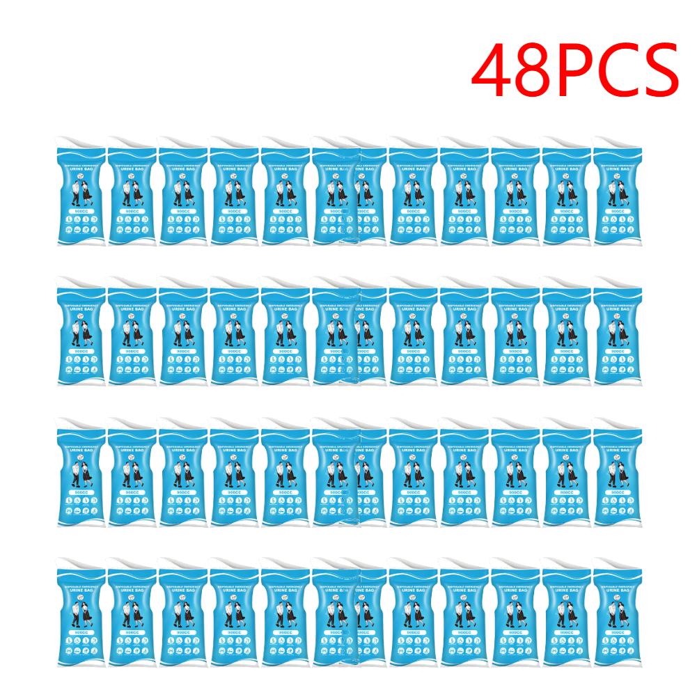 12-60PCS 900cc Disposable Urinal Bag Outdoor Emergency Urinate Bags Self Sealing Car Pee Bags Multi-Function for Camping Hiking