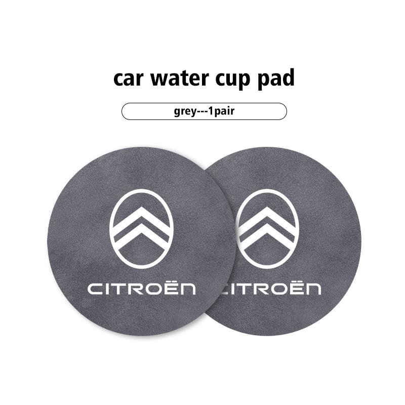 2pcs Car Coaster Anti-slip Mat Sheepskin Water Cup Holder Pad For Citroen C5 C1 C2 C6 C4L DS3 DS4 DS5 C-Elysee Grand Berlingo