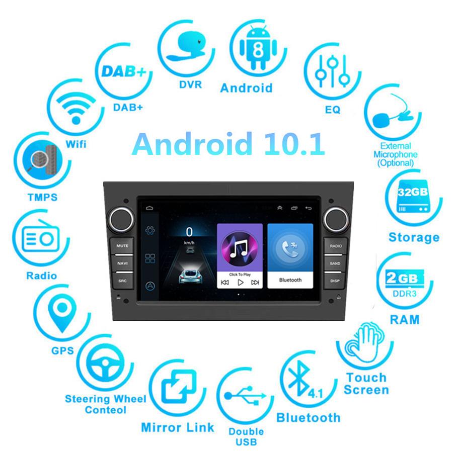 7" Android 10.1 Car Stereo Radio GPS Navi Player 2+32GB For Opel Vauxhall Holden