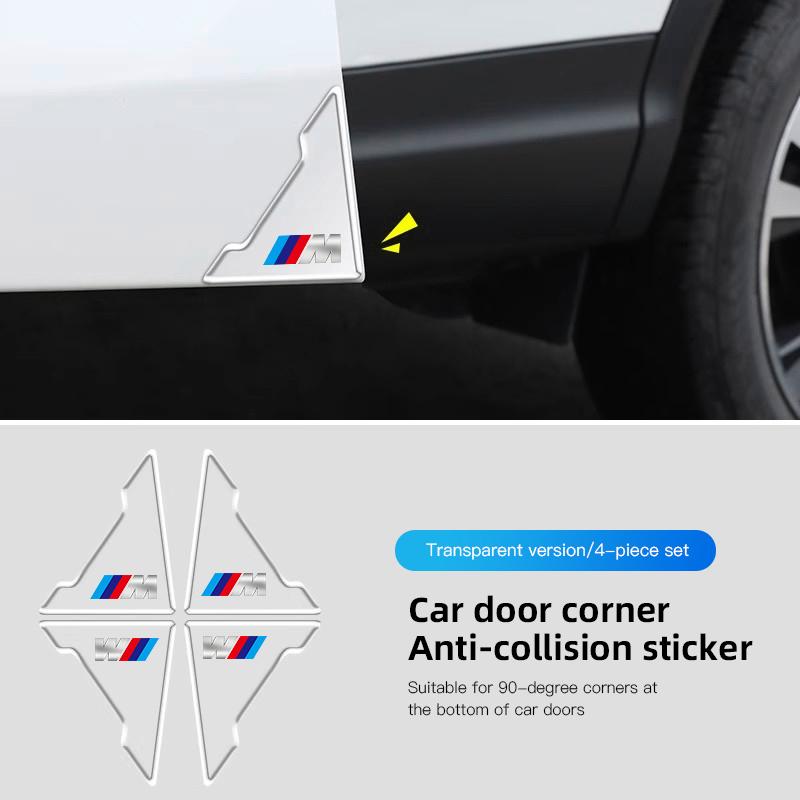 HEQW2 2/4Pcs Silicone Car Door Corner Cover Anti-scratch Stickers For BMW G80 G06 G07 G42 G14 G15 G16 F82 F20 F21 F83 M2 M3 M4 M5 M8