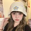Crochet Flower Knitted Hat Korean Style Bucket Hat Cute Beanies Hat  Girls