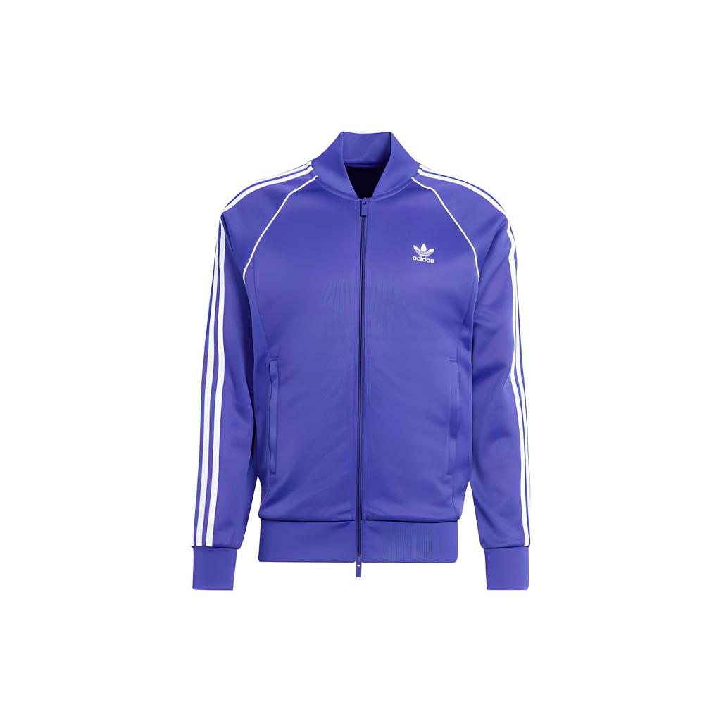 Adidas Originals Logo Print Straight Fit Comfortable Breathable Jacket Men Jacket Blue IR9885