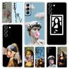 Чехол для телефона Samsung Galaxy S24 Plus S23 S22 S21 S20 FE Ultra 5G S10 S10E S9 Мягкий прозрачный чехол Art Aesthetic David Mona Lisa