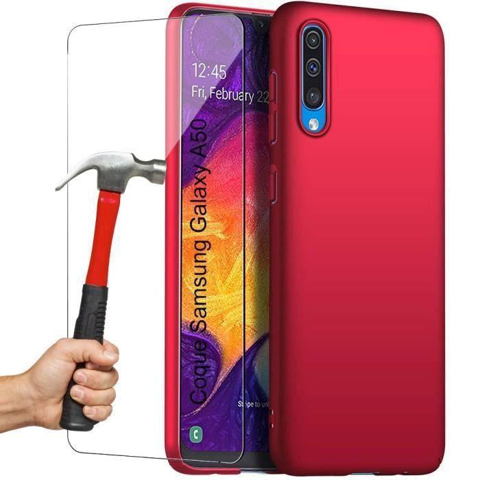 Coque de Protection - BOOLING - Samsung Galaxy A50 - Rouge - Silicone Ultra-Mince - Souple