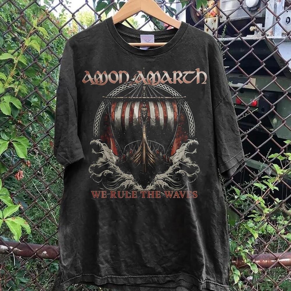 Классическая футболка Amon Amarth tour2025 Хлопок Мужская S-235XL 20D1943 Унисекс Футболка