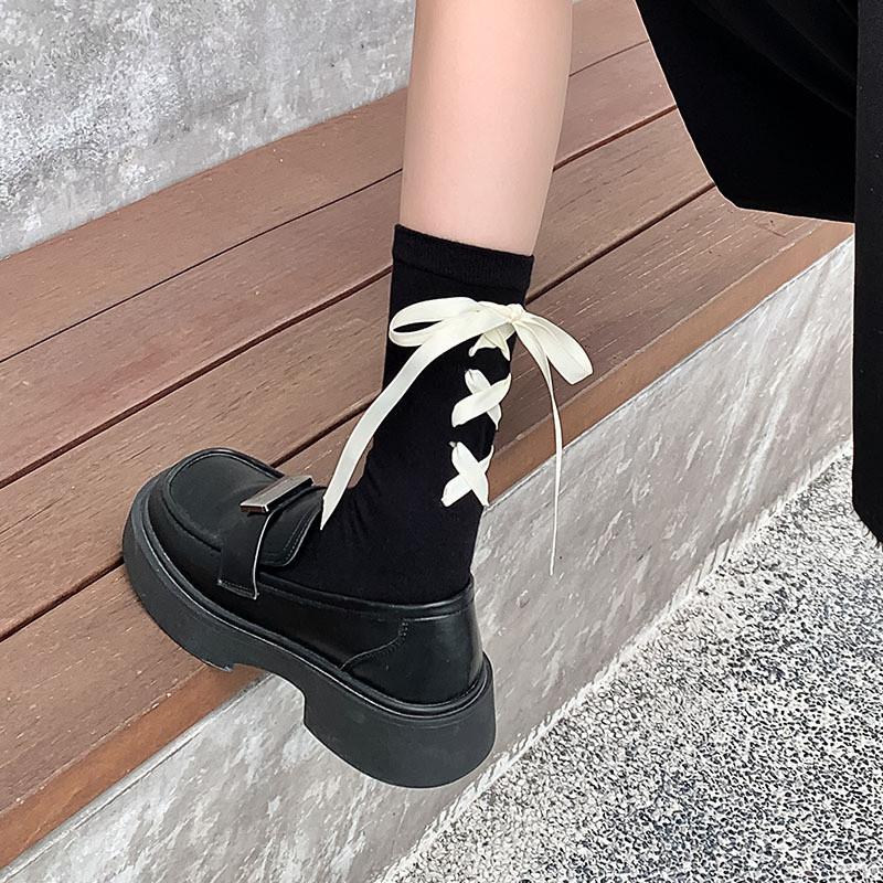 Японские носки JK Heel Strap Bow Socks универсальны для детей весной и осенью. Милый и девичий стиль.