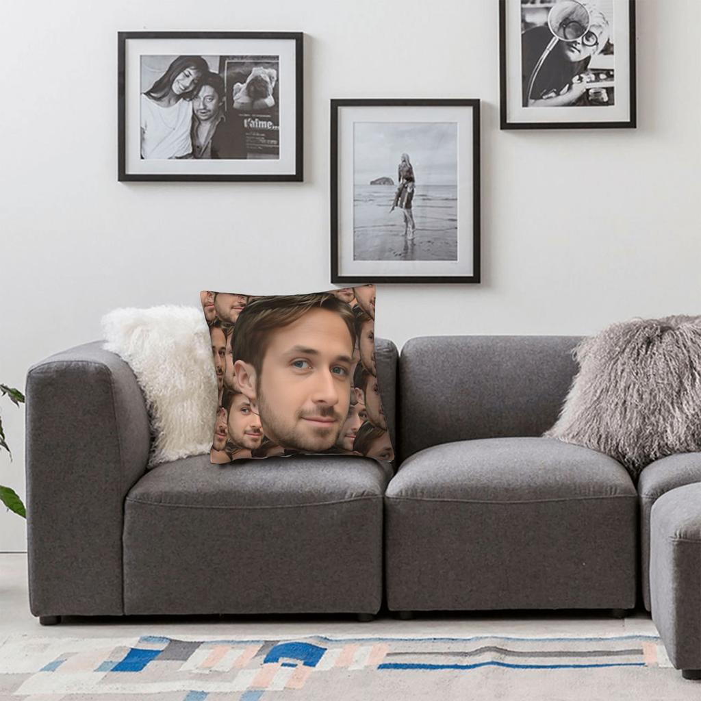 Ryan Gosling Collage Pillow Case Graphic Pillow Cover For Sofa Car Home Decor Novelty Pillowcases