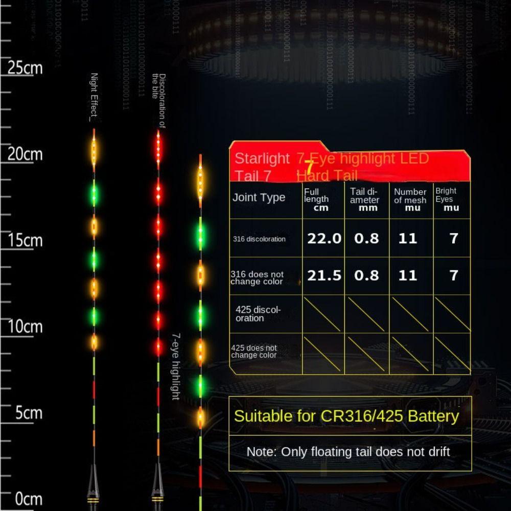 1pc Induction LED Fishing Smart Float Top Super Bright Night Fishing Float Top  Night Fishing