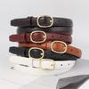 Elegant Womens Denim Waist Belt Pu Leather With Metal Pin Closure For Fashion Outfits