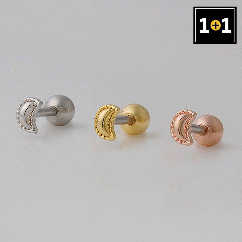 (1+1) Fashion Moonlight Piercing One Side 1+1