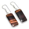 Natural Tiger Eye Gemstone 925 Sterling Silver Jewelry Earring 1.73" P9z80