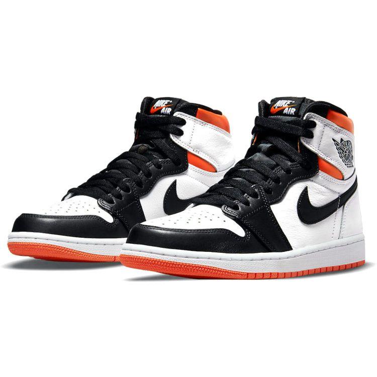 Кроссовки унисекс Air Jordan 1 Retro High OG Electro Orange Белый Черный 555088-180