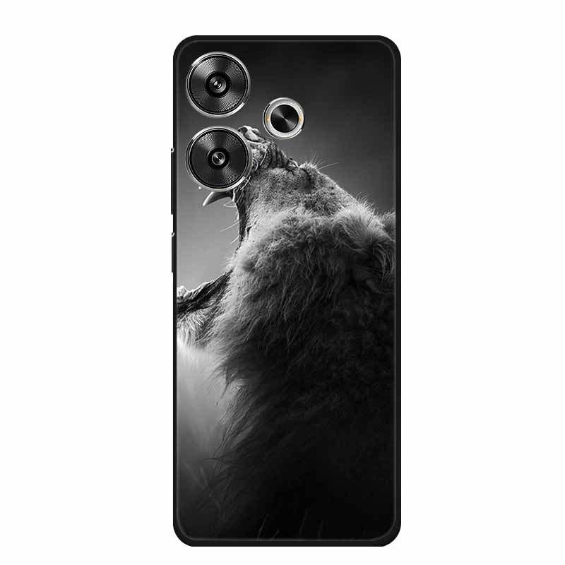 6.79" For Poco M6 4G Case POCOM6 Phone Cover Black Silicone Soft Back Cover Case For Xiaomi Poco M6 4G Case M 6 Protective Coque