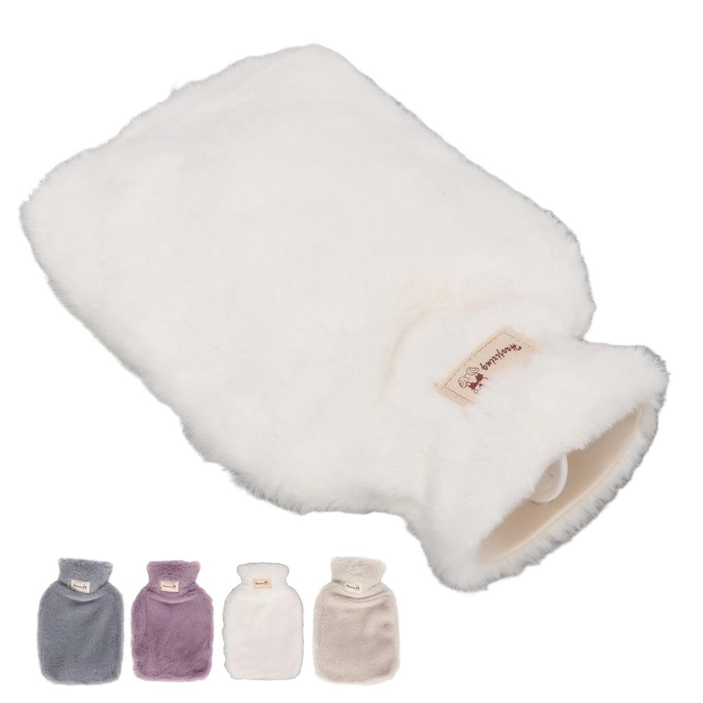 Мягкая грелка 1000 мл с широким горлом и нескользящей текстурой, теплая грелка с моющейся мягкой подкладкой