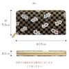 Long Nishijin Round Round Long Card Coin Gold Cherry Blossoms on Benkei Lattice [leo&aoi] Wallet, Ori, Wallet, Zipper, Wallet, Wallet, Storage, Purse,