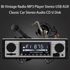 BT Vintage Radio MP3 Player Stereo USB AUX Car Stereo Audio U Disk