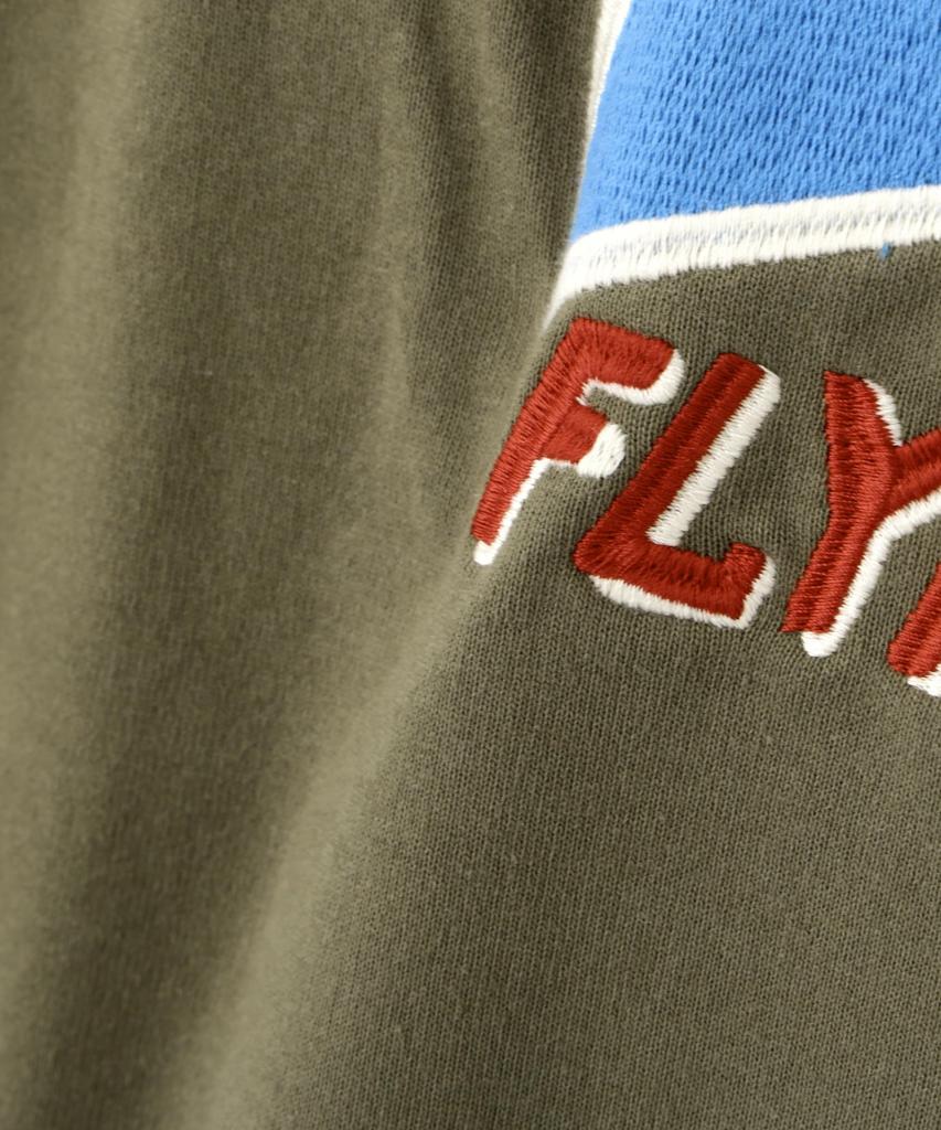 AVIREX EMB T-SHIRT с длинным рукавом 'ЛЕТЯЩИЙ ТИГР' оливковый