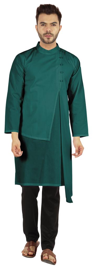 Atasi Индийский дизайнерский Курта для мужской вечерней одежды Однотонный цвет Этнический Длинный