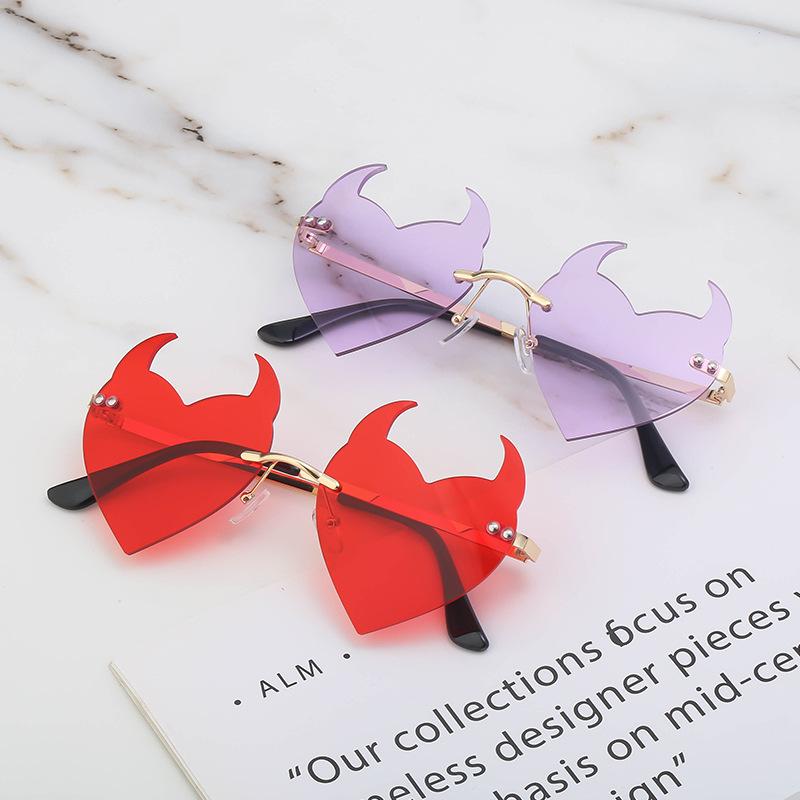 Солнцезащитные очки Devil's Corner Love, мужские модные индивидуальные солнцезащитные очки, женские забавные очки для выпускного вечера