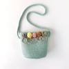 Girl's Bag Straw Bags Mini Shoulder Bag Flower Shaped Ball Design Princess Baby Bags