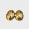 Modern Irregular Oval Metal Earrings for Women – Trendy European & American Style