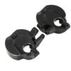 2Pcs RC Steering Knuckles Black Coated Brass Front Steering Knuckles Replacement for Capra SCX10 1/1