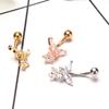 Butterfly Zircon Piercingsurgical Steel Navel Piercing Belly Button Ring