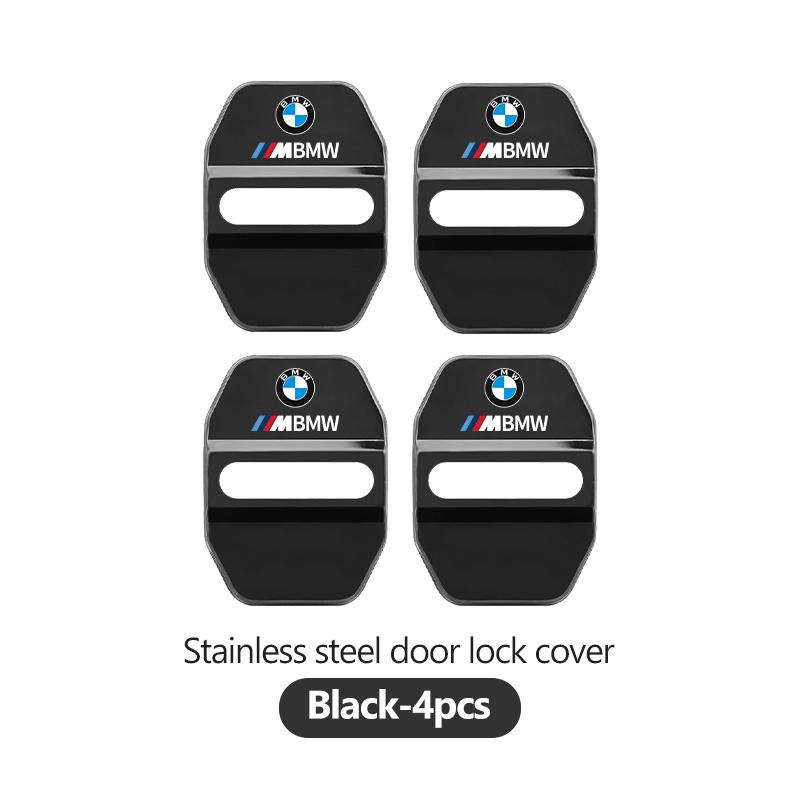 QWSL3 Stainless Car Door Lock Buckle Trim Cover Protector Rust Accessories For BMW M 1 3 4 5 6 7 Series X1 X3 X4 X5 G20 G38 F48 E36