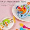 Детские игрушки Монтессори для сенсорного обучения, пальчиковые игрушки для раннего развития, игрушка 3 в 1, детский канат, мягкий силикон, от 0 до 12 месяцев