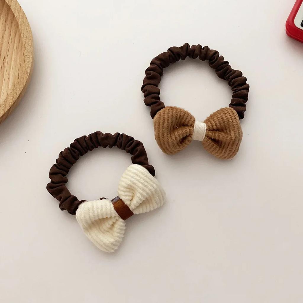 1 шт. кофейного цвета с бантом, эластичные ленты для волос, детские веревки для волос, кольца, завязки, головные уборы, аксессуары для волос для девочек и детей