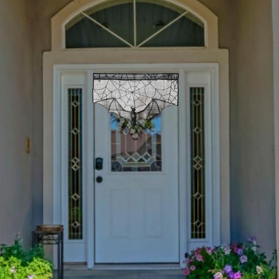 Хэллоуин занавес летучая мышь паутина декор черное кружево дом с привидениями вечеринка на Хэллоуин