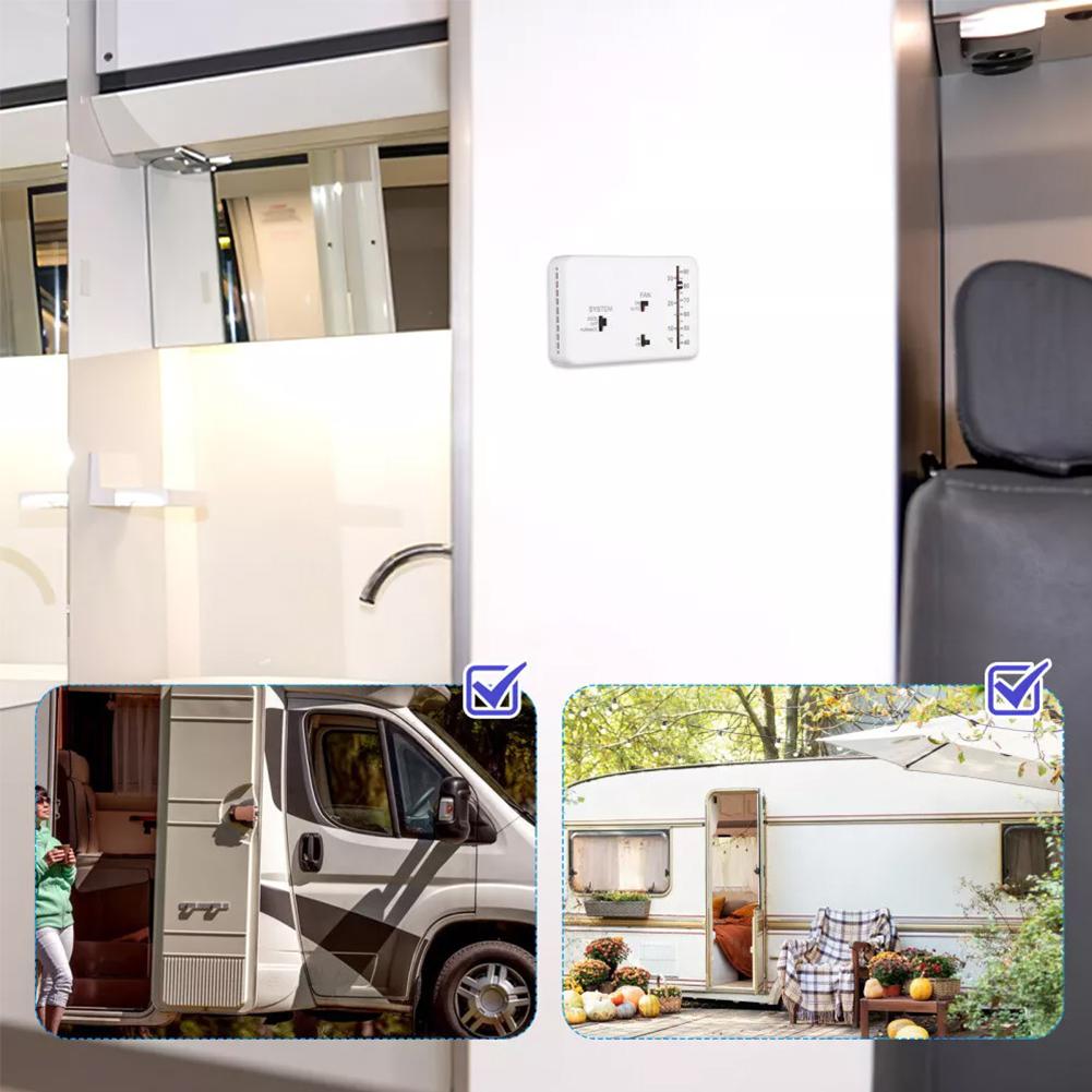 RV Thermostat Plastic RV Analog Thermostat Replacement with and Particles Heat Cool 2 Kit Screw H6Z1