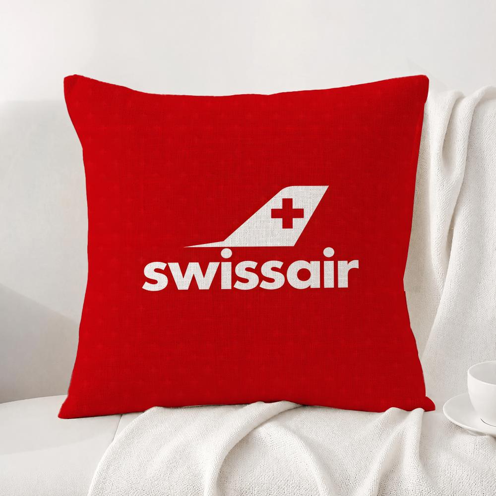Brand Swissair Cushion Cover Natural Linen Pillowcase Set AllinOne Decor Cushion Cover for Sofa Bedroom Chair
