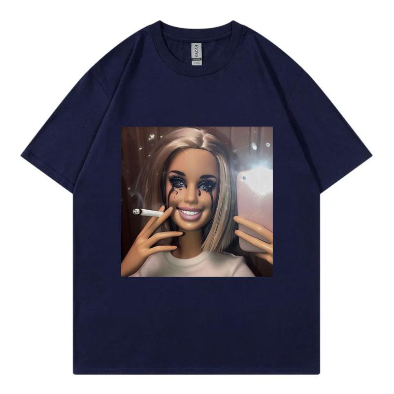 What Is Love Funny Disgusting Doll Face Meme Tshirt Gothic Fashion Short Sleeve Tshirts Unisex Women Casual Oversized T Shirts