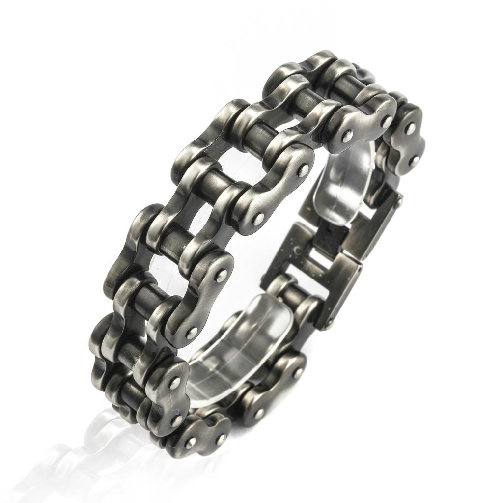 Massive Wide Bracelet Men Rock And Roll Motorcycle Chain Men's Bracelets Heavy Stainless Steel Bangles Biker Jewelry