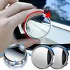2pcs Round Frame Convex Blind Spot Mirror Safety Driving Wide-angle 360 Degree Adjustable Clear Rearview Mirror Car Accessories