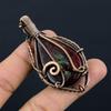 Red Flash Labradorite Pendant, 999 Copper Wire Wrapped Jewelry, Gemstone Jewelry Pendant, Handmade Wedding Gift Jewelry