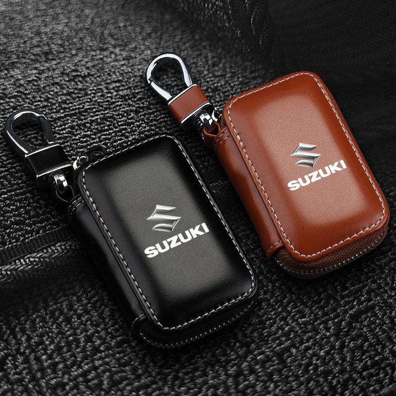 1Pcs Leather Key Wallet Car Key Bag Multi Function Key Case Car Accessories For Suzuki DZire IGNIS Alto Spacia Jimmy VITARA SX4